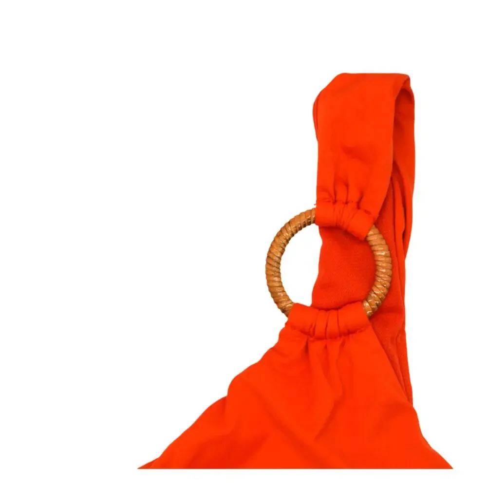 Lauren Ralph Lauren Women's One-Shoulder Swimsuit In Papaya